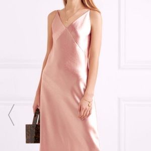 NWT Vince Blush Satin Bias Cut Slip Midi Slip Dress